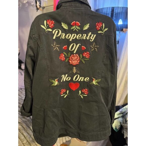 Torrid property of no one roses black utility Jacket/coat 2 - Picture 7 of 10